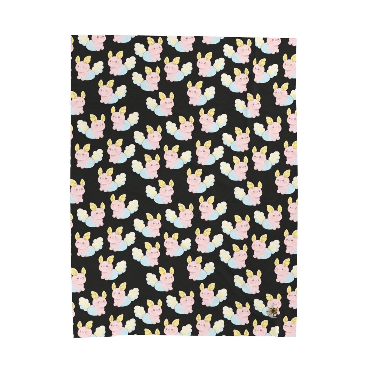 HD Pastel Leafpuffs Velveteen Plush Blanket — additional view
