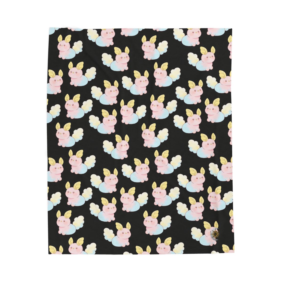 HD Pastel Leafpuffs Velveteen Plush Blanket — additional view