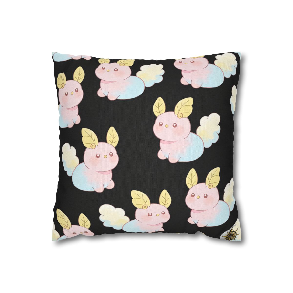 HD Pastel Leafpuffs Square Polyester Pillow Cover
