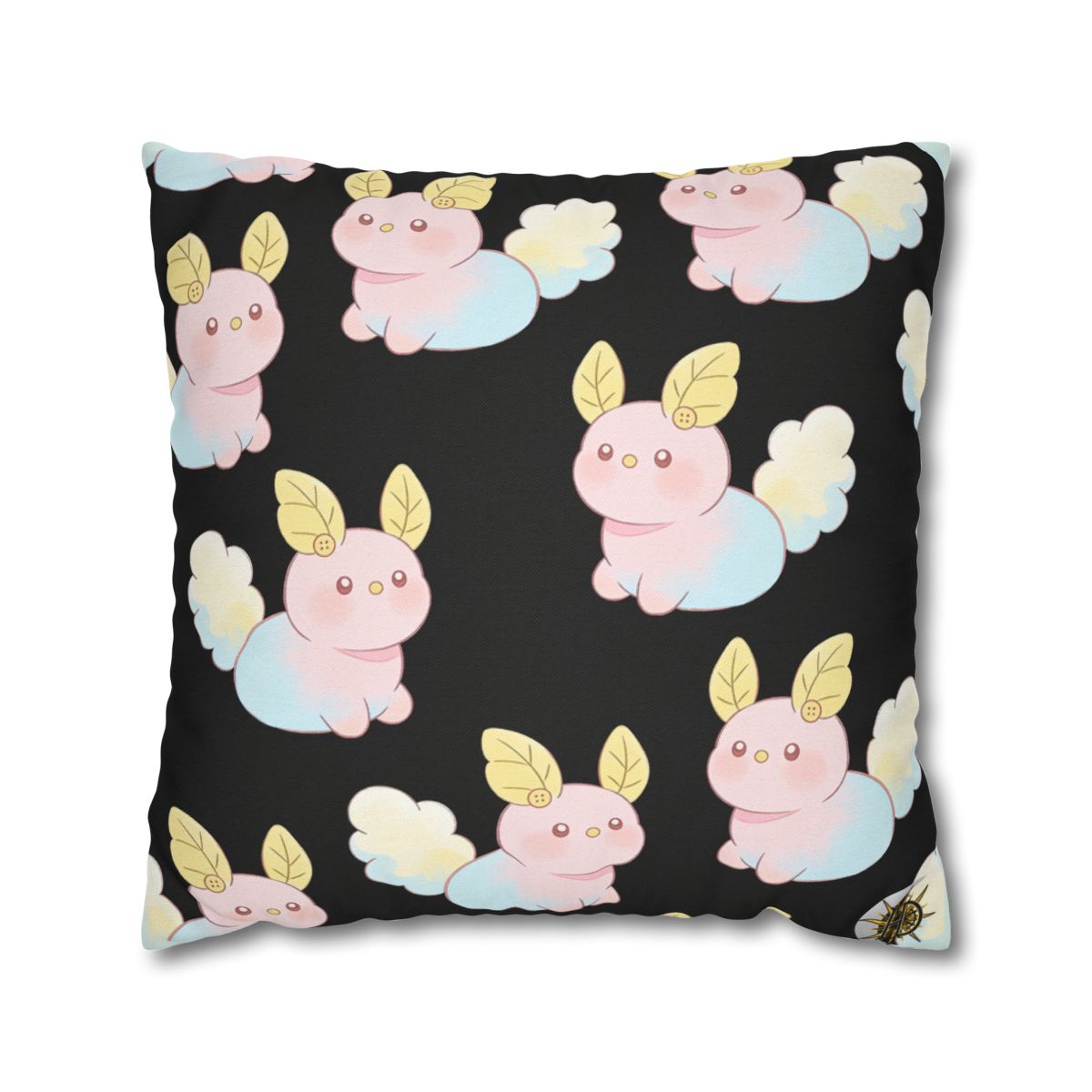 HD Pastel Leafpuffs Square Polyester Pillow Cover — additional view