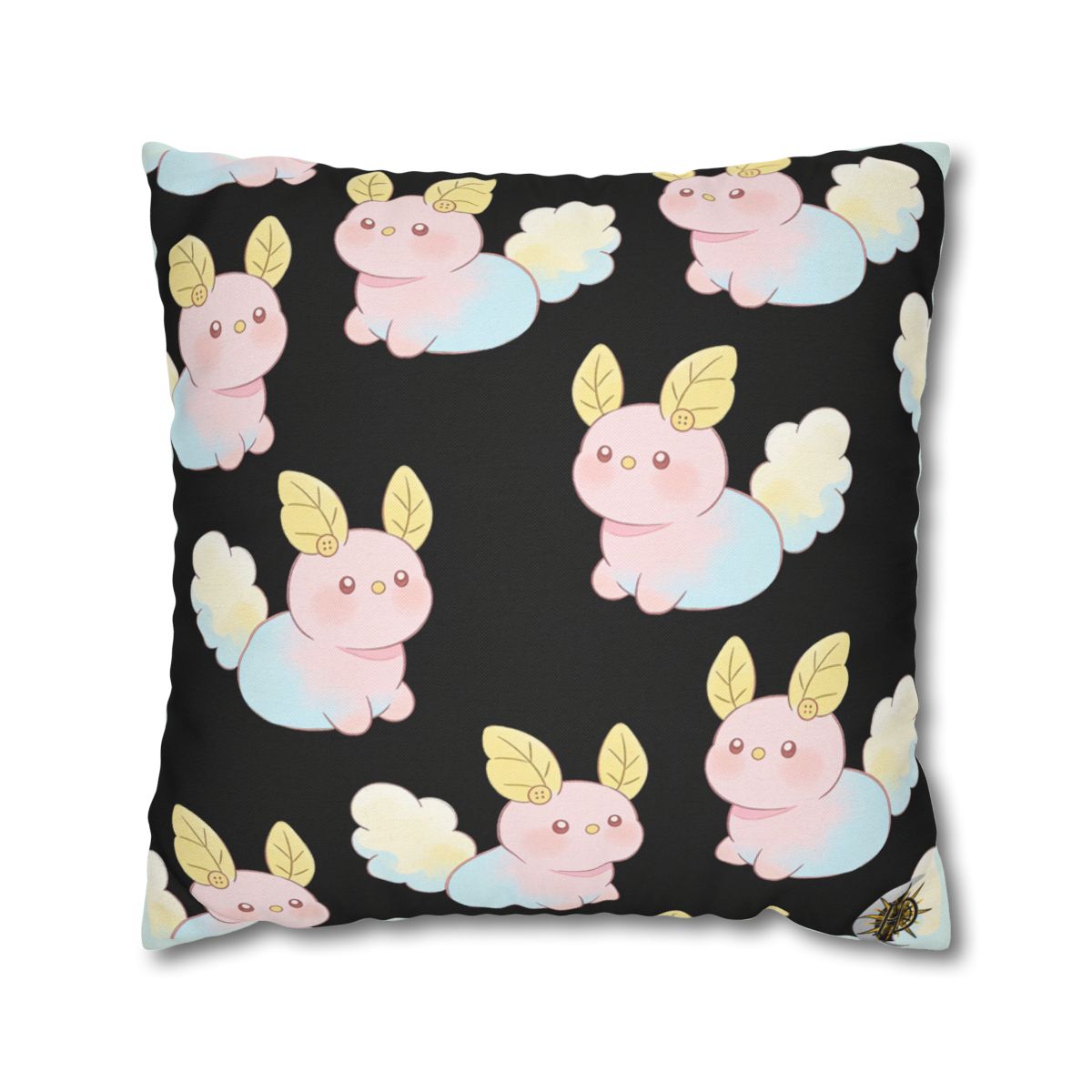 HD Pastel Leafpuffs Square Polyester Pillow Cover — additional view