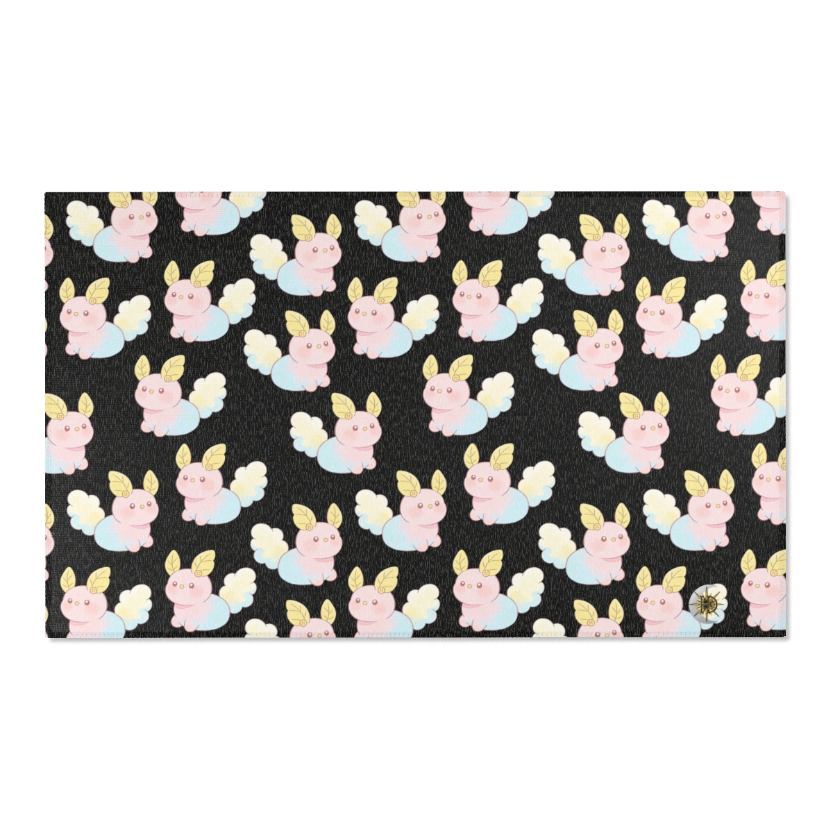 HD Pastel Leafpuffs Polyester Chenille Area Rug — additional view