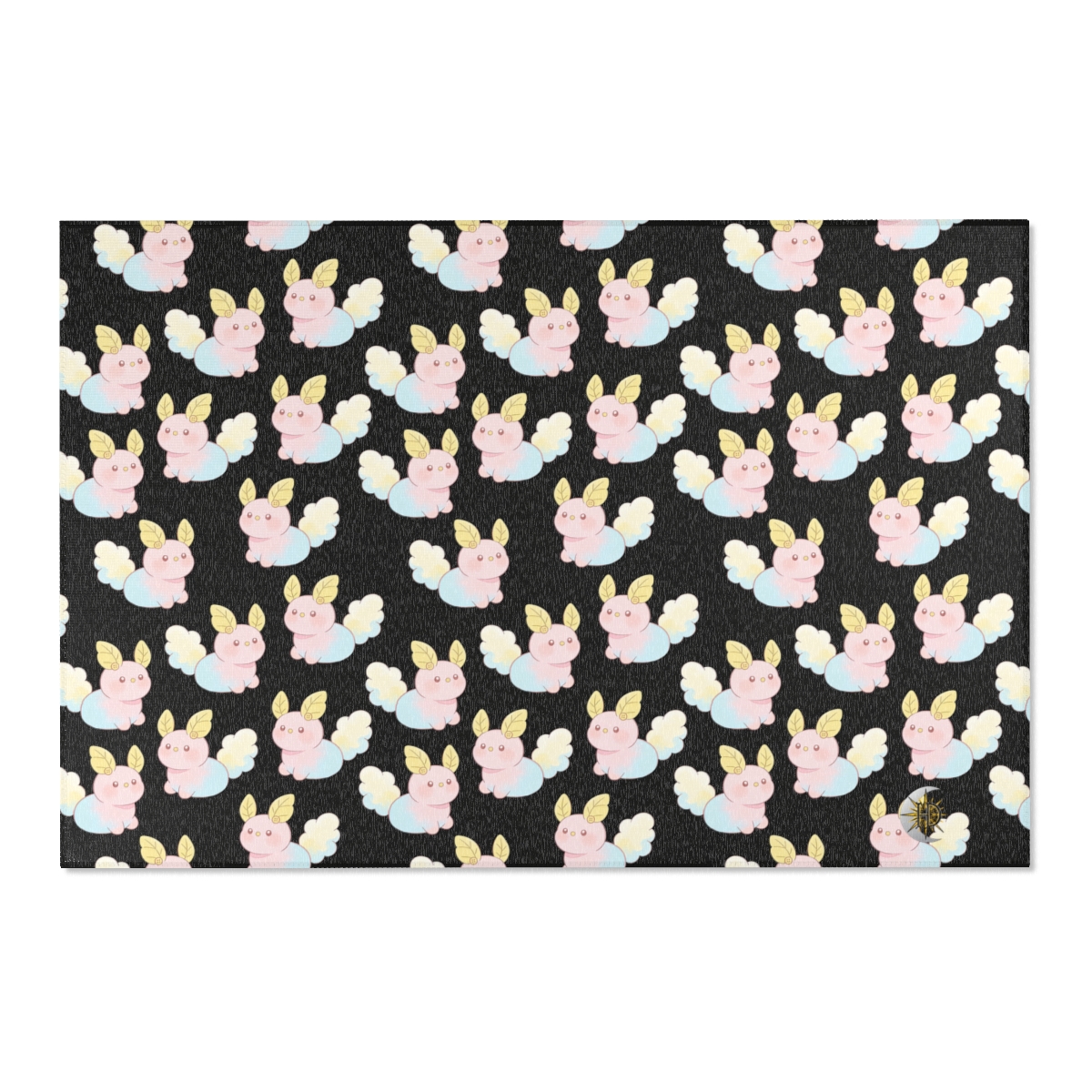 HD Pastel Leafpuffs Polyester Chenille Area Rug — additional view