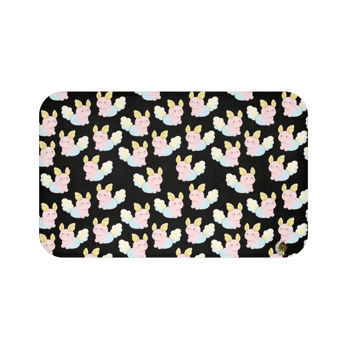 HD Pastel Leafpuffs Memory-Foam Bath Mat