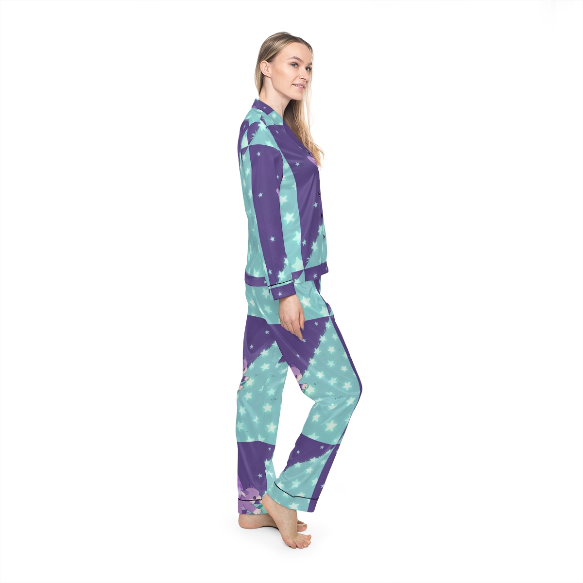 HD Violet Starwanderer Women’s Satin Pajama Set — additional view