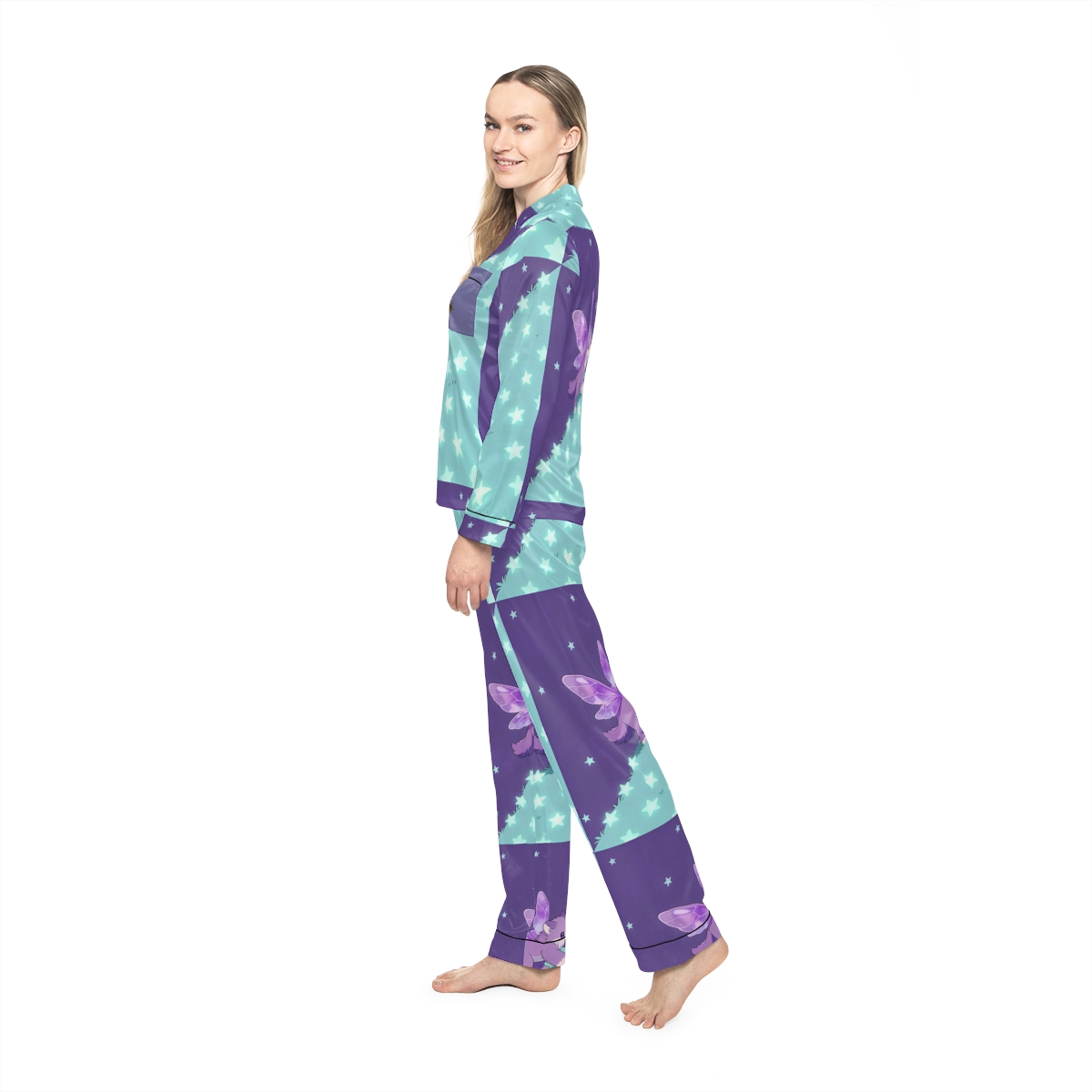 HD Violet Starwanderer Women’s Satin Pajama Set — additional view