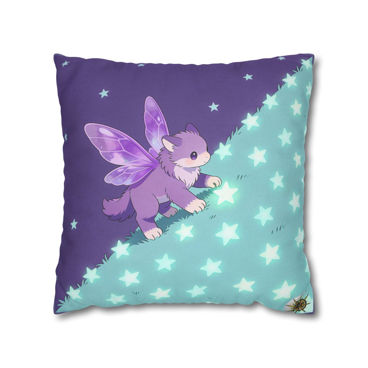 HD Violet Starwanderer Square Polyester Pillow Cover — additional view