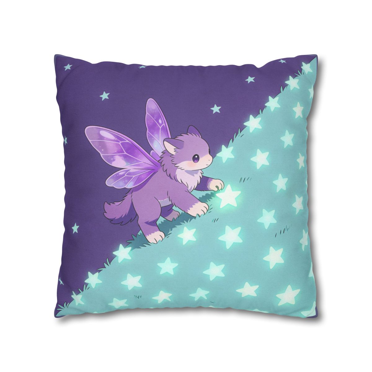 HD Violet Starwanderer Square Polyester Pillow Cover — additional view