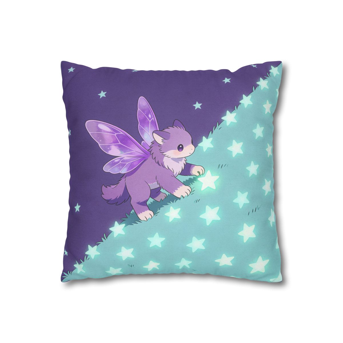 HD Violet Starwanderer Square Polyester Pillow Cover — additional view