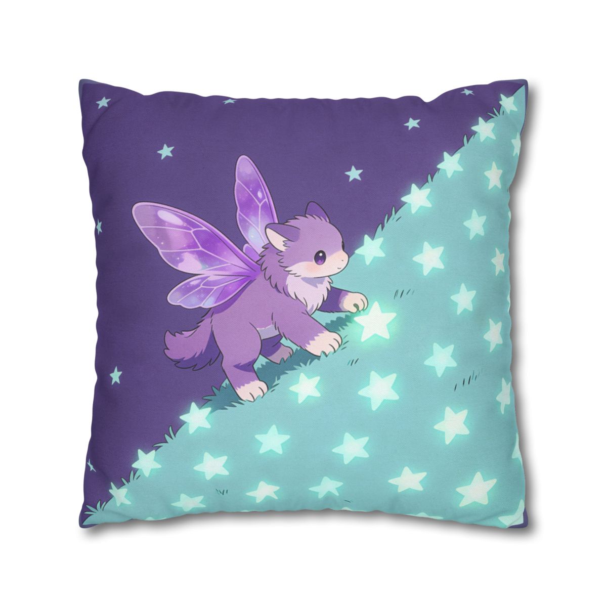 HD Violet Starwanderer Square Polyester Pillow Cover — additional view