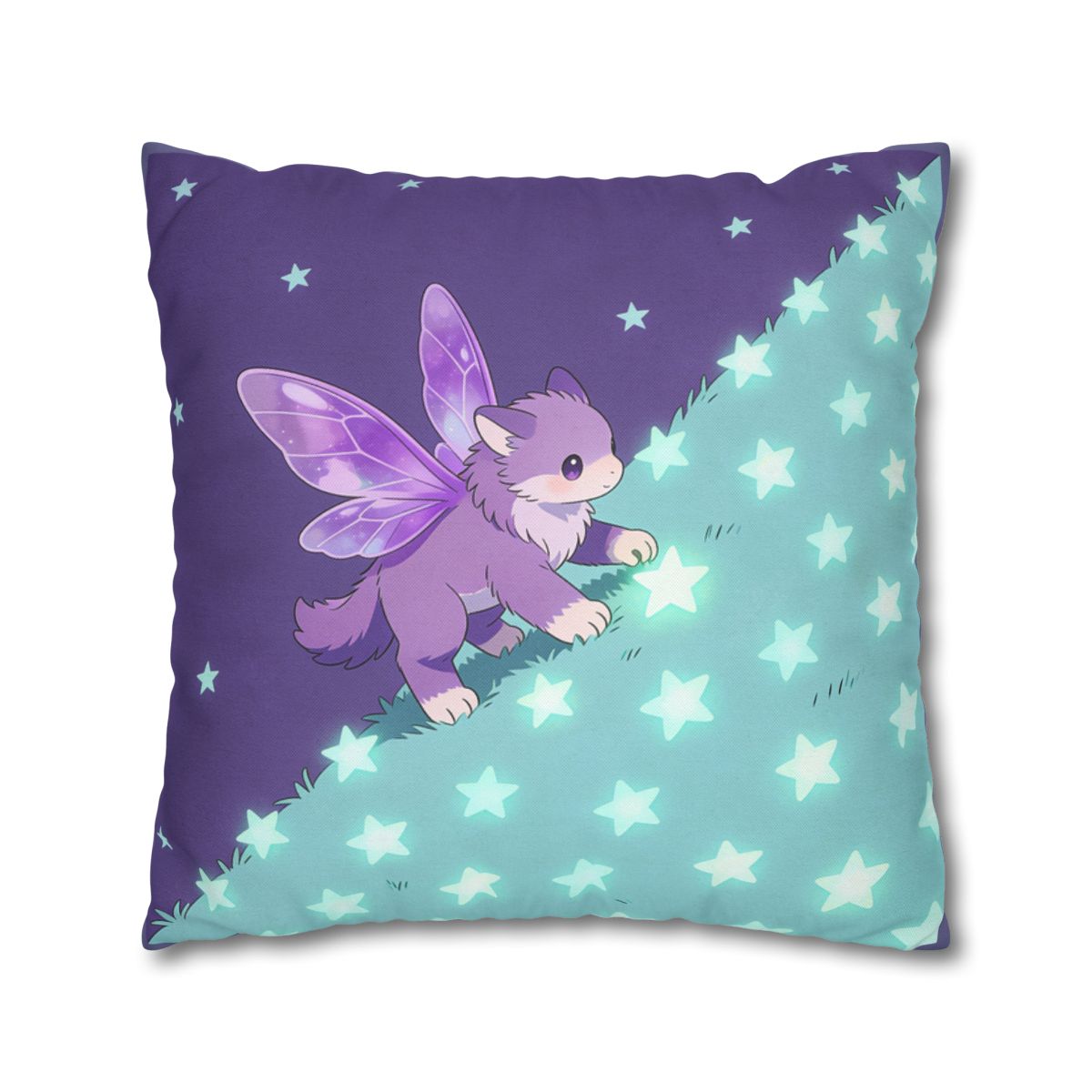 HD Violet Starwanderer Square Polyester Pillow Cover — additional view