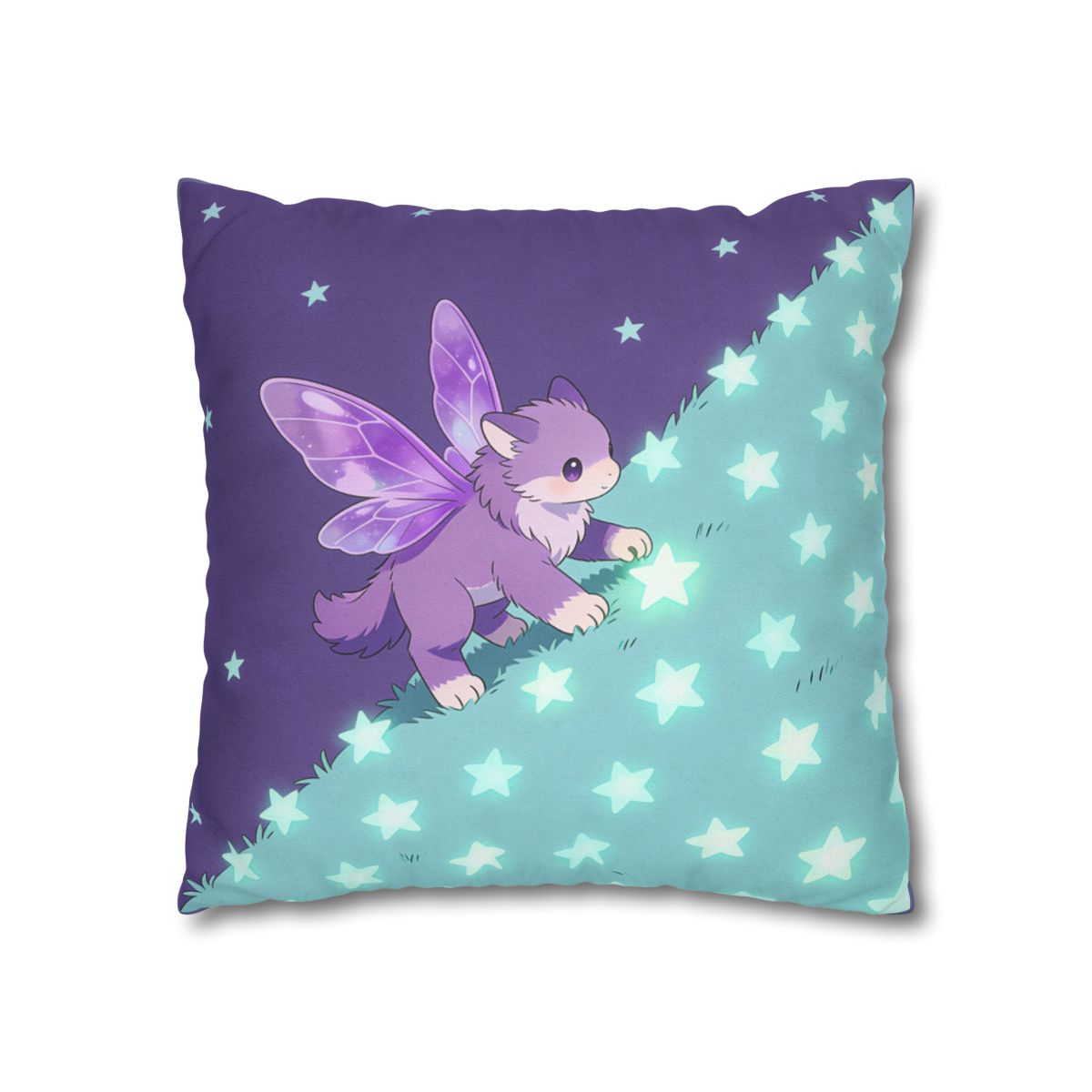 HD Violet Starwanderer Square Polyester Pillow Cover — additional view