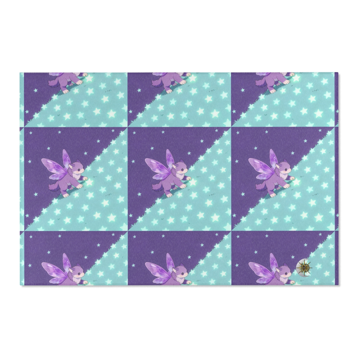 HD Violet Starwanderer Polyester Chenille Area Rug — additional view