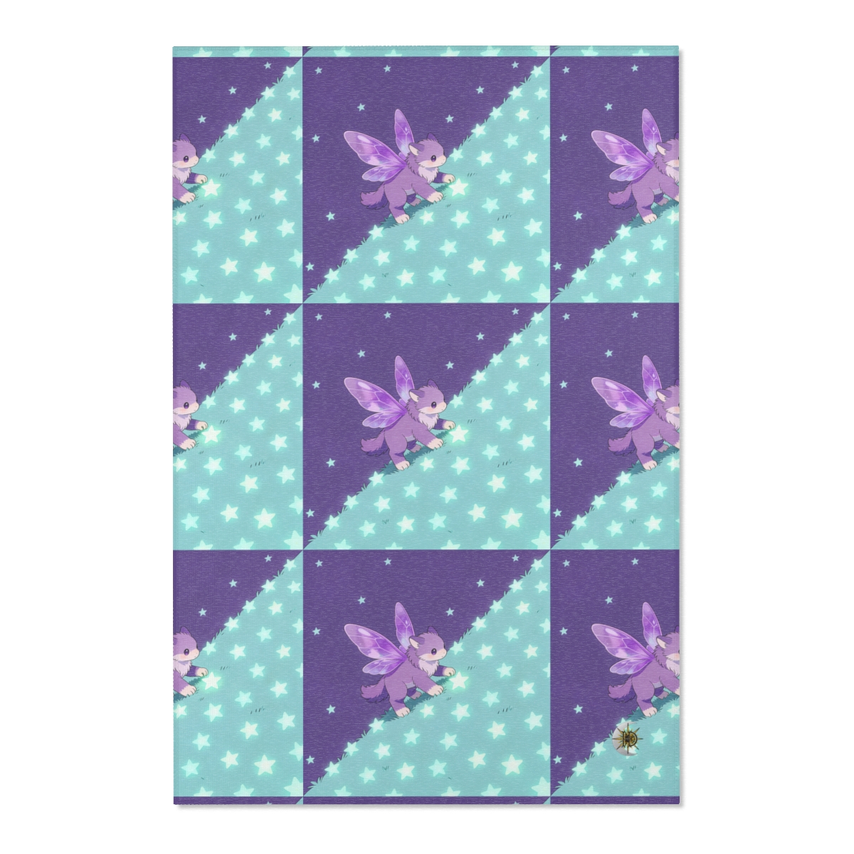 HD Violet Starwanderer Polyester Chenille Area Rug — additional view
