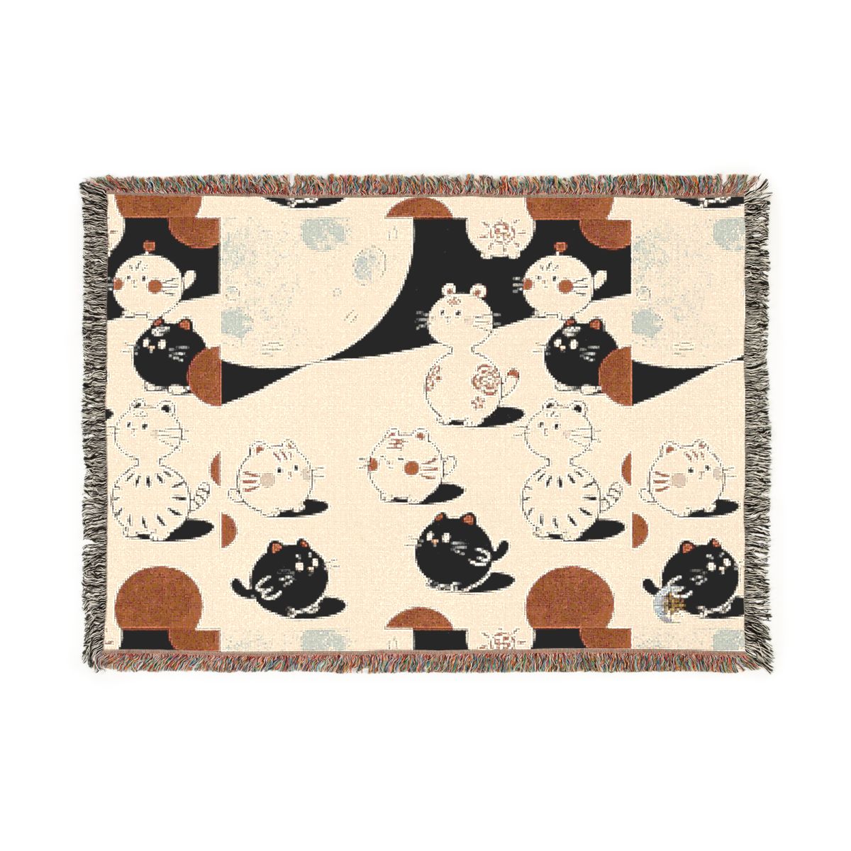 HD Moonpetal Friends 100% Cotton Woven Blanket
