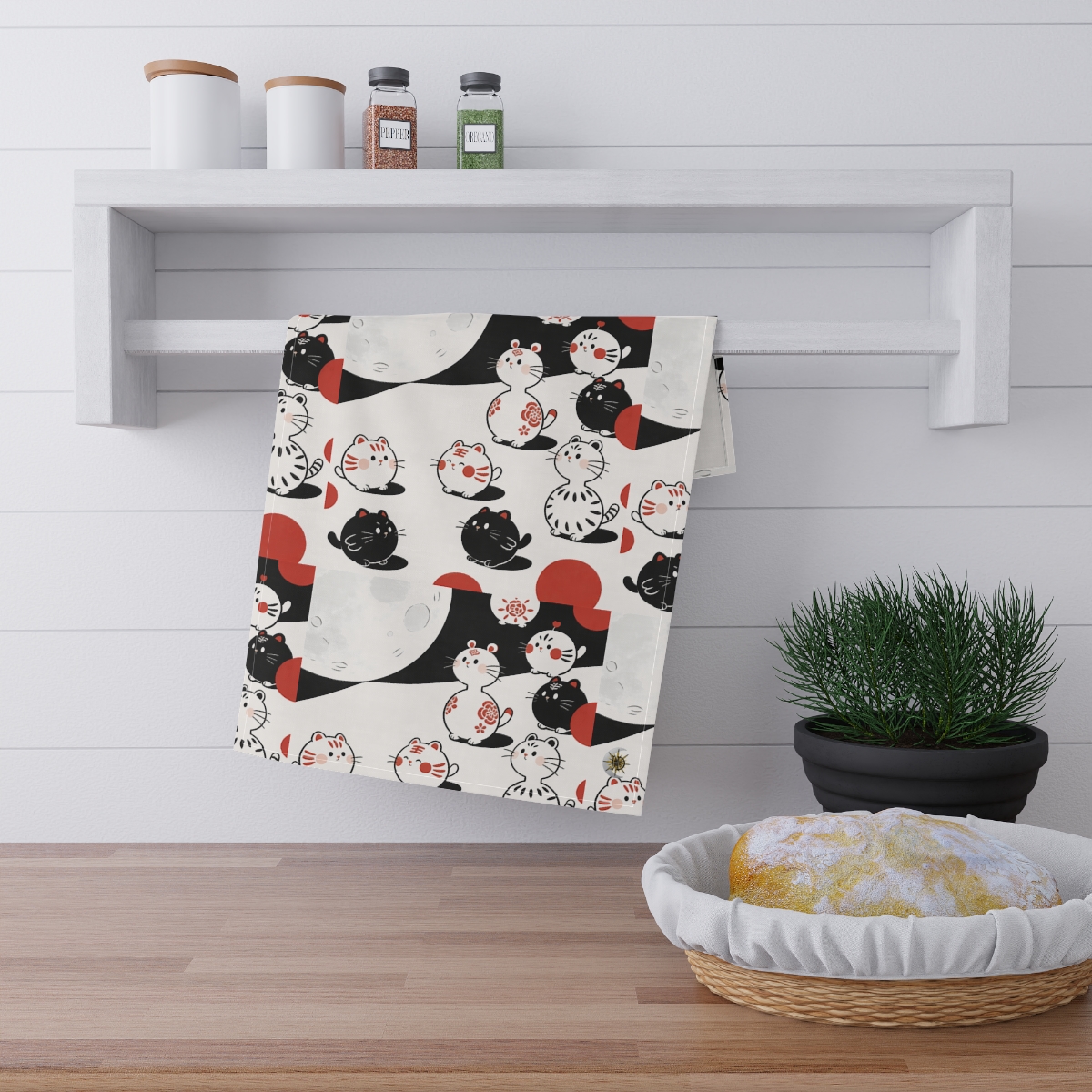HD Moonpetal Friends 100% Cotton Twill Tea Towel