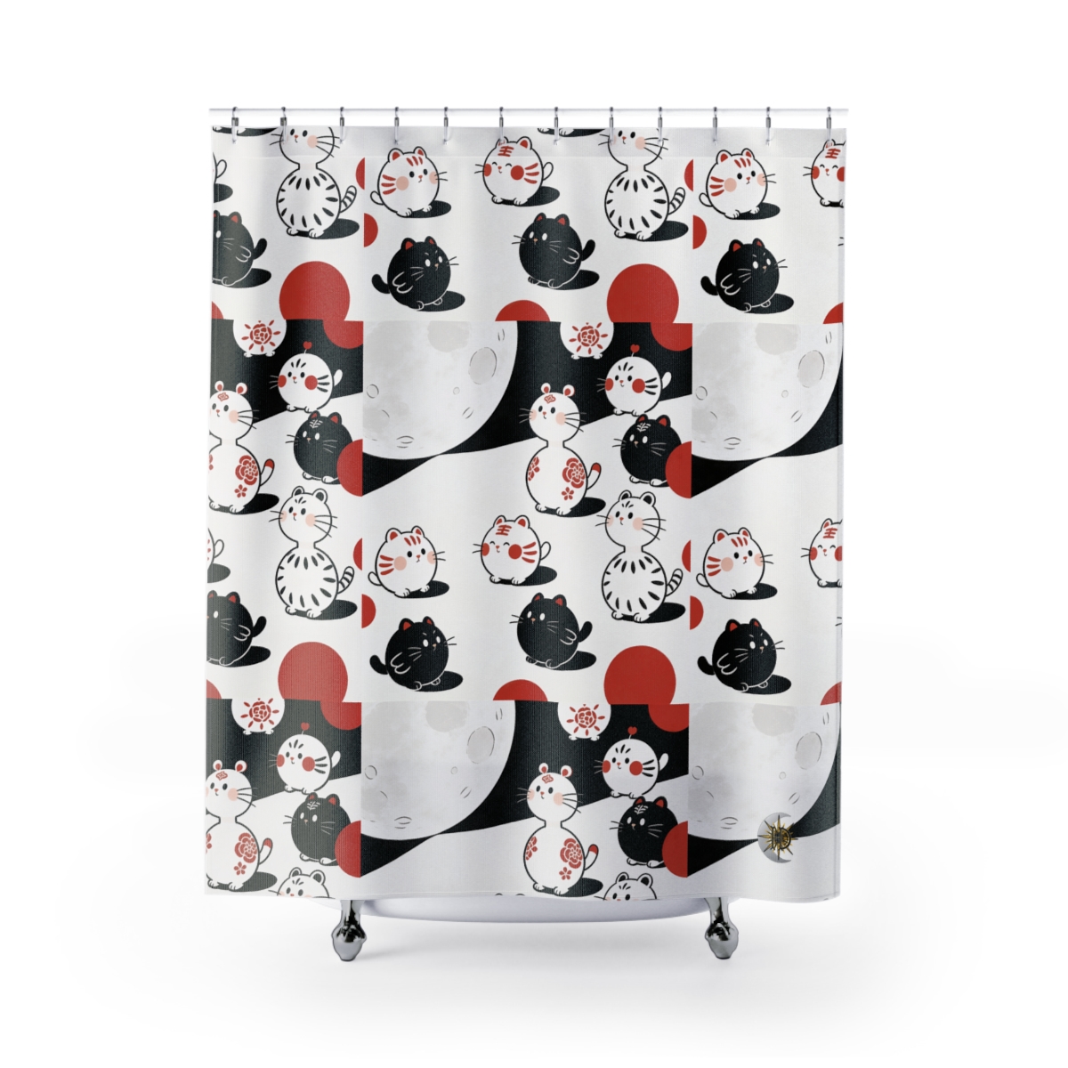 HD Moonpetal Friends Shower Curtain