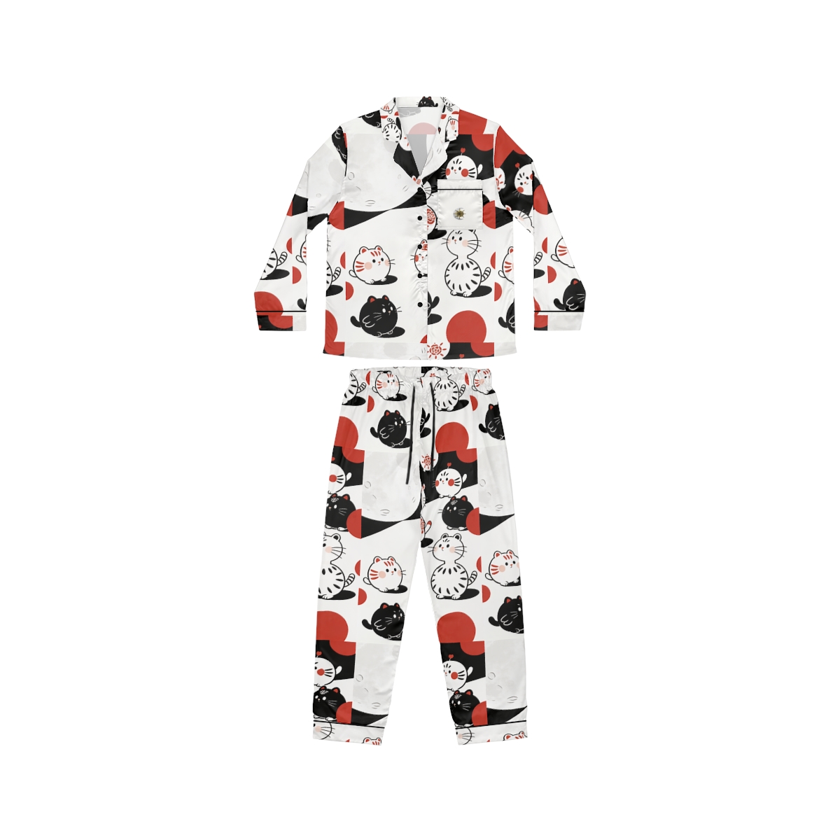 HD Moonpetal Friends Women’s Satin Pajama Set
