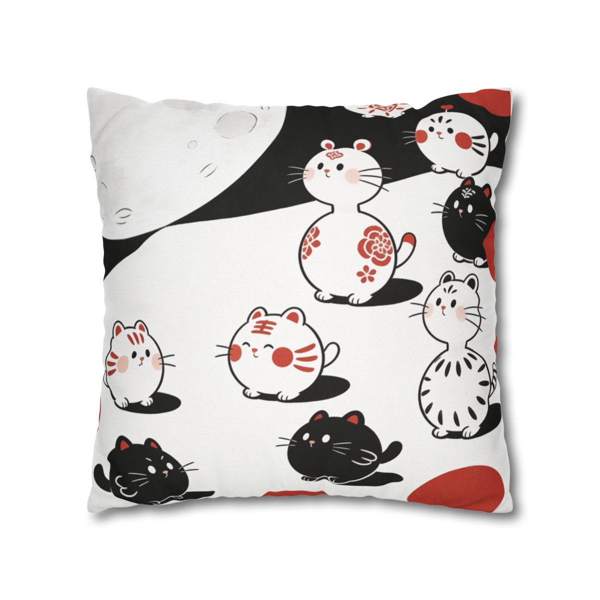 HD Moonpetal Friends Square Polyester Pillow Cover — additional view