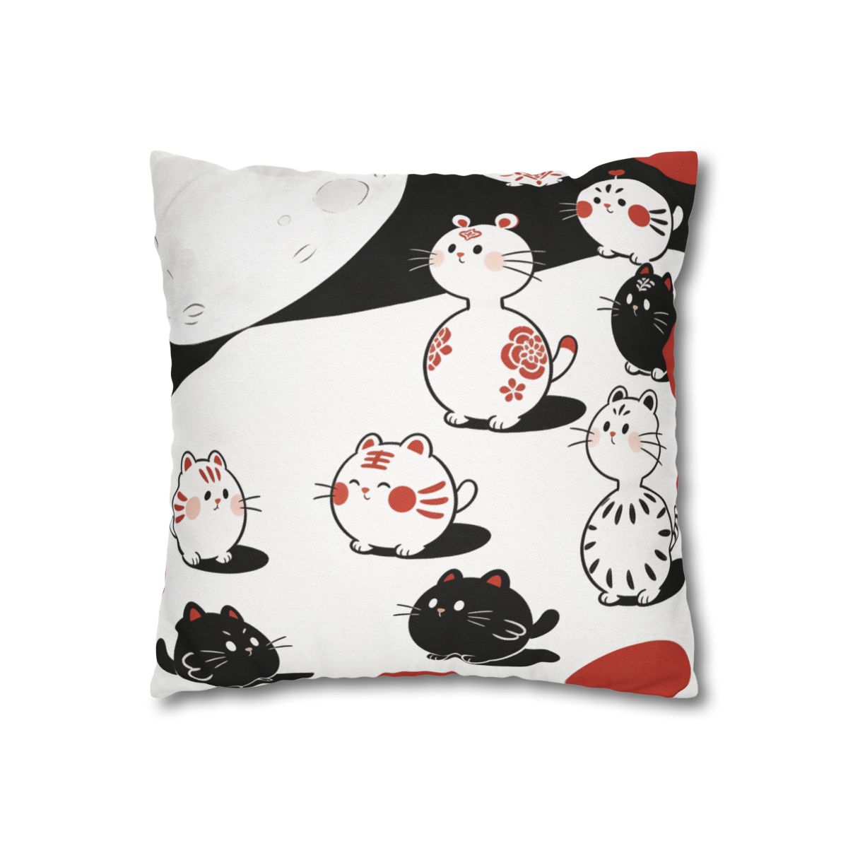 HD Moonpetal Friends Square Polyester Pillow Cover — additional view
