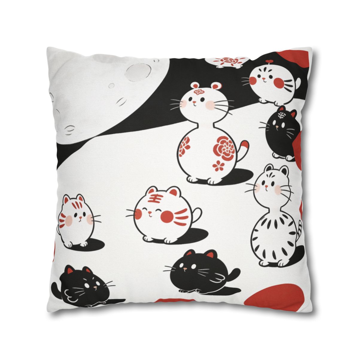 HD Moonpetal Friends Square Polyester Pillow Cover — additional view