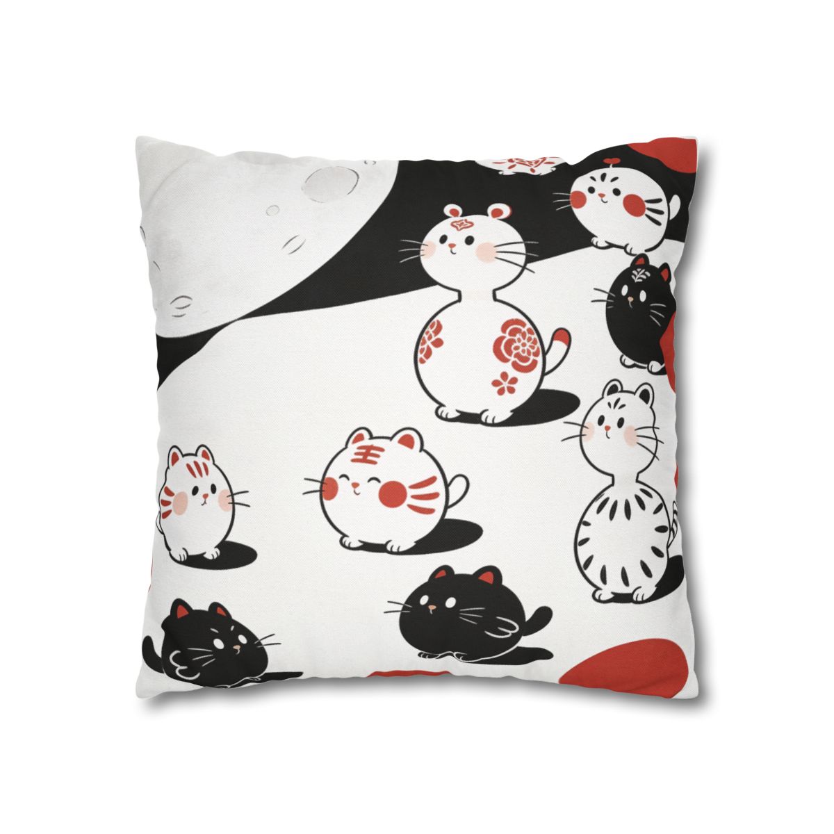 HD Moonpetal Friends Square Polyester Pillow Cover — additional view