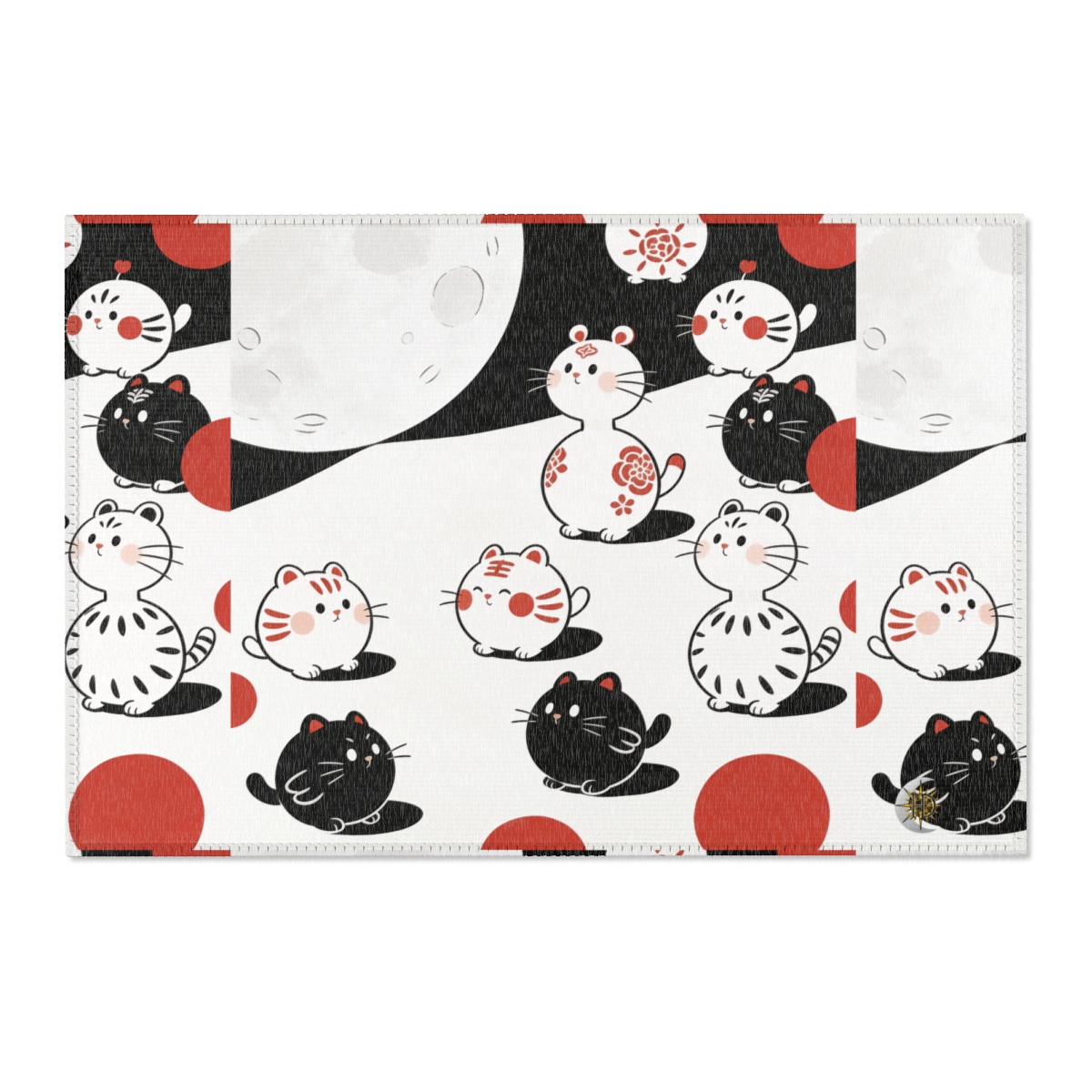 HD Moonpetal Friends Polyester Chenille Area Rug — additional view