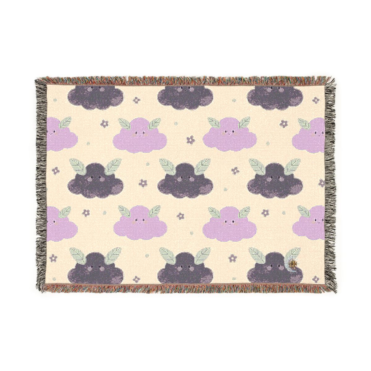 HD Lavender Leafcloud 100% Cotton Woven Blanket