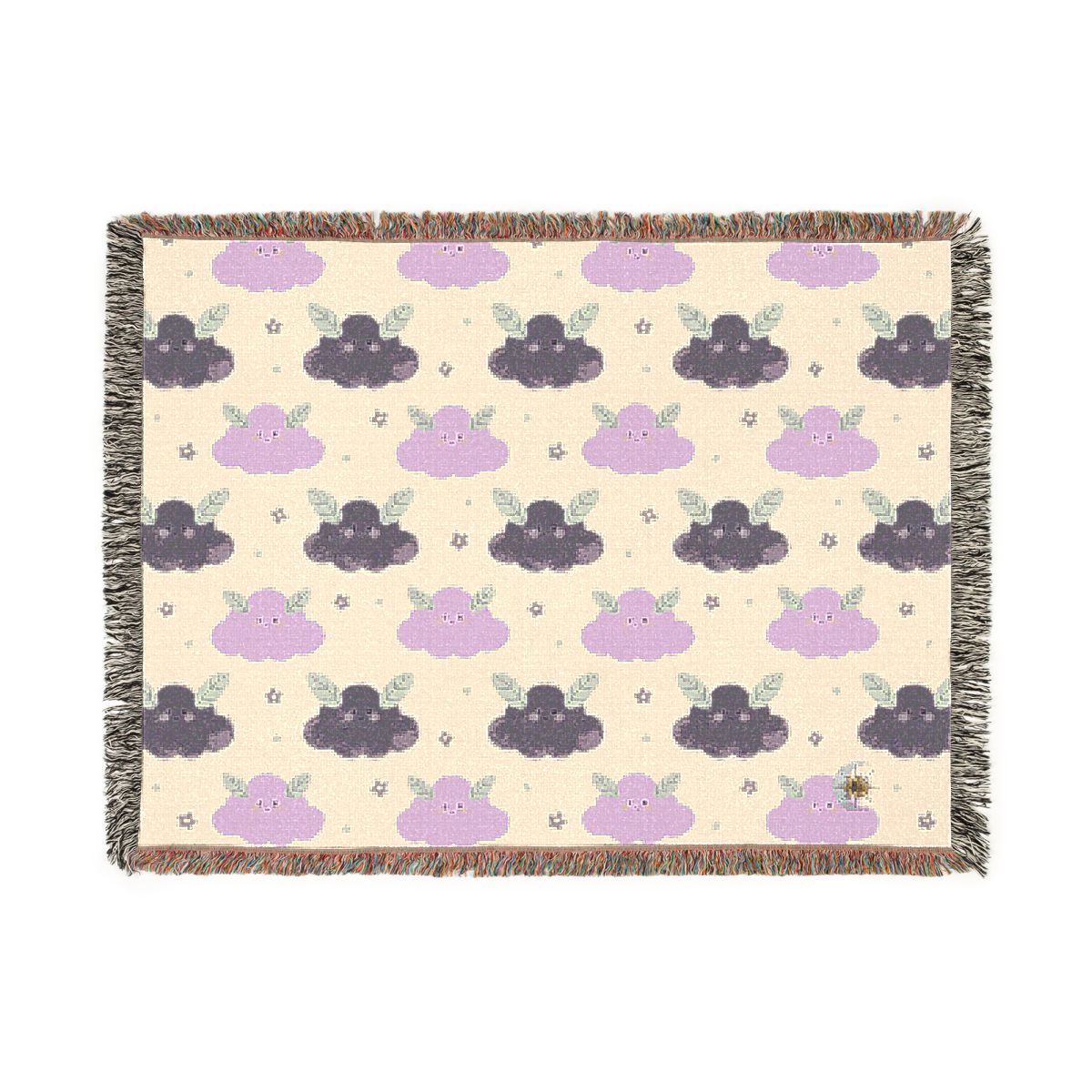 HD Lavender Leafcloud 100% Cotton Woven Blanket — additional view
