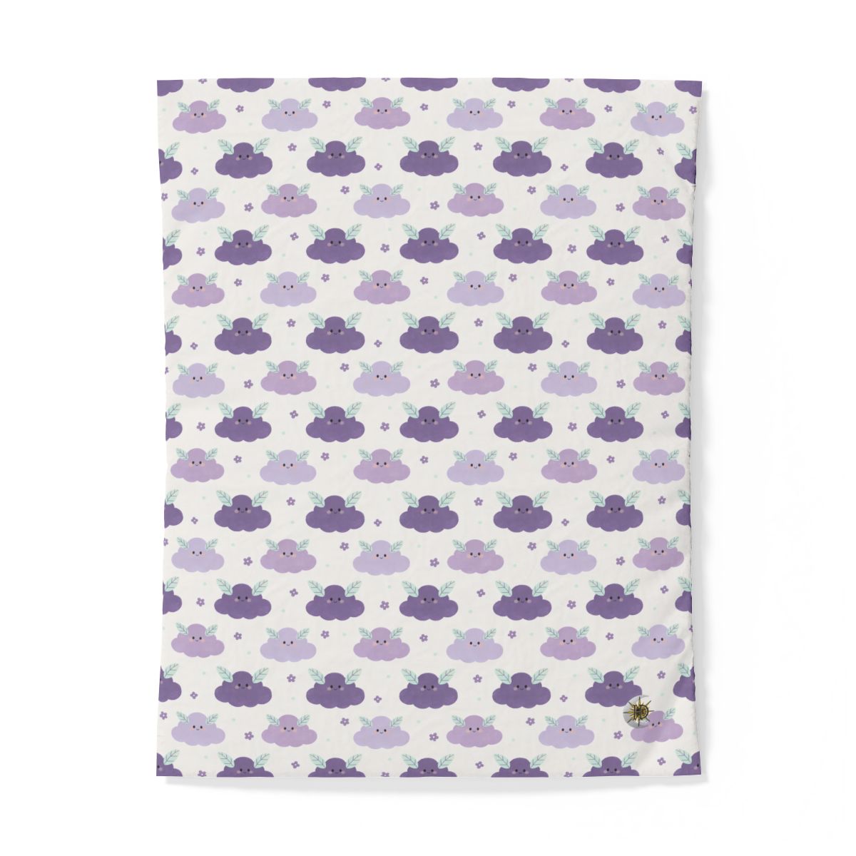 HD Lavender Leafcloud 100% Cotton Duvet Cover — additional view