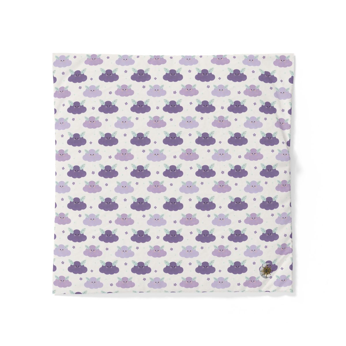 HD Lavender Leafcloud 100% Cotton Duvet Cover — additional view