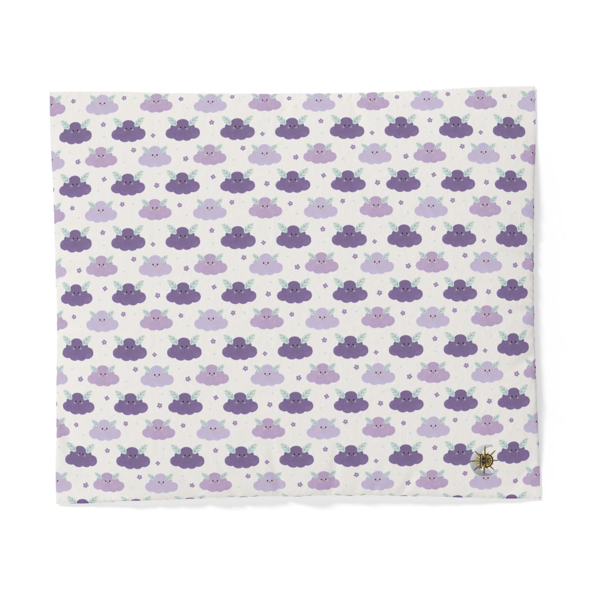 HD Lavender Leafcloud 100% Cotton Duvet Cover — additional view