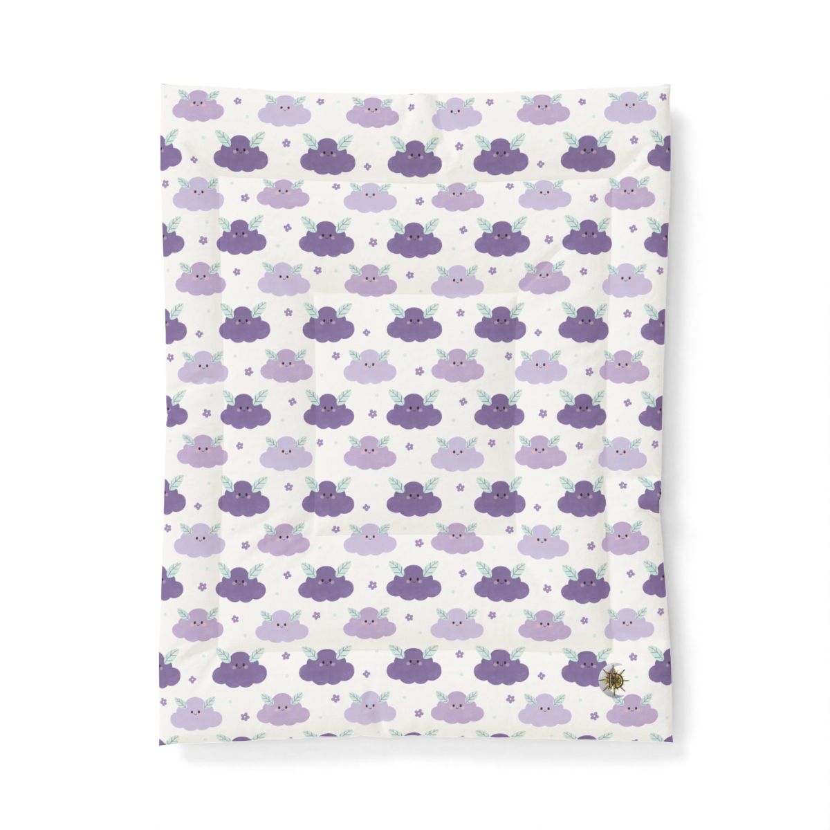 HD Lavender Leafcloud Cotton-Shell Comforter — additional view