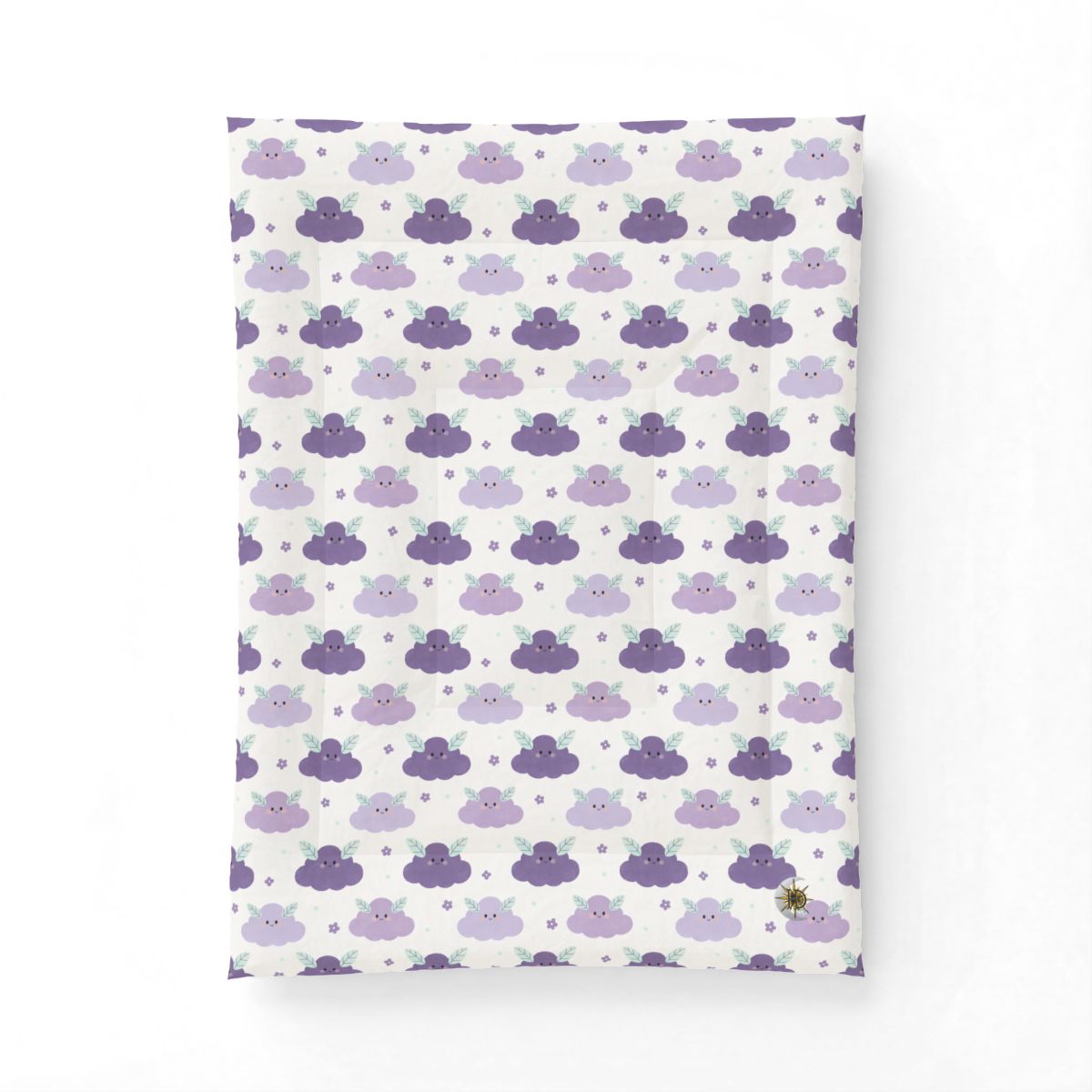 HD Lavender Leafcloud Cotton-Shell Comforter — additional view