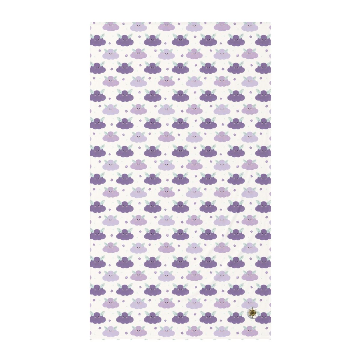 HD Lavender Leafcloud Twin Jersey Flat Sheet