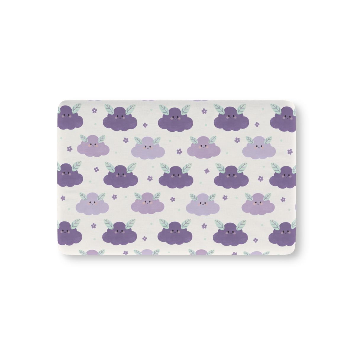 HD Lavender Leafcloud Fitted Crib Sheet