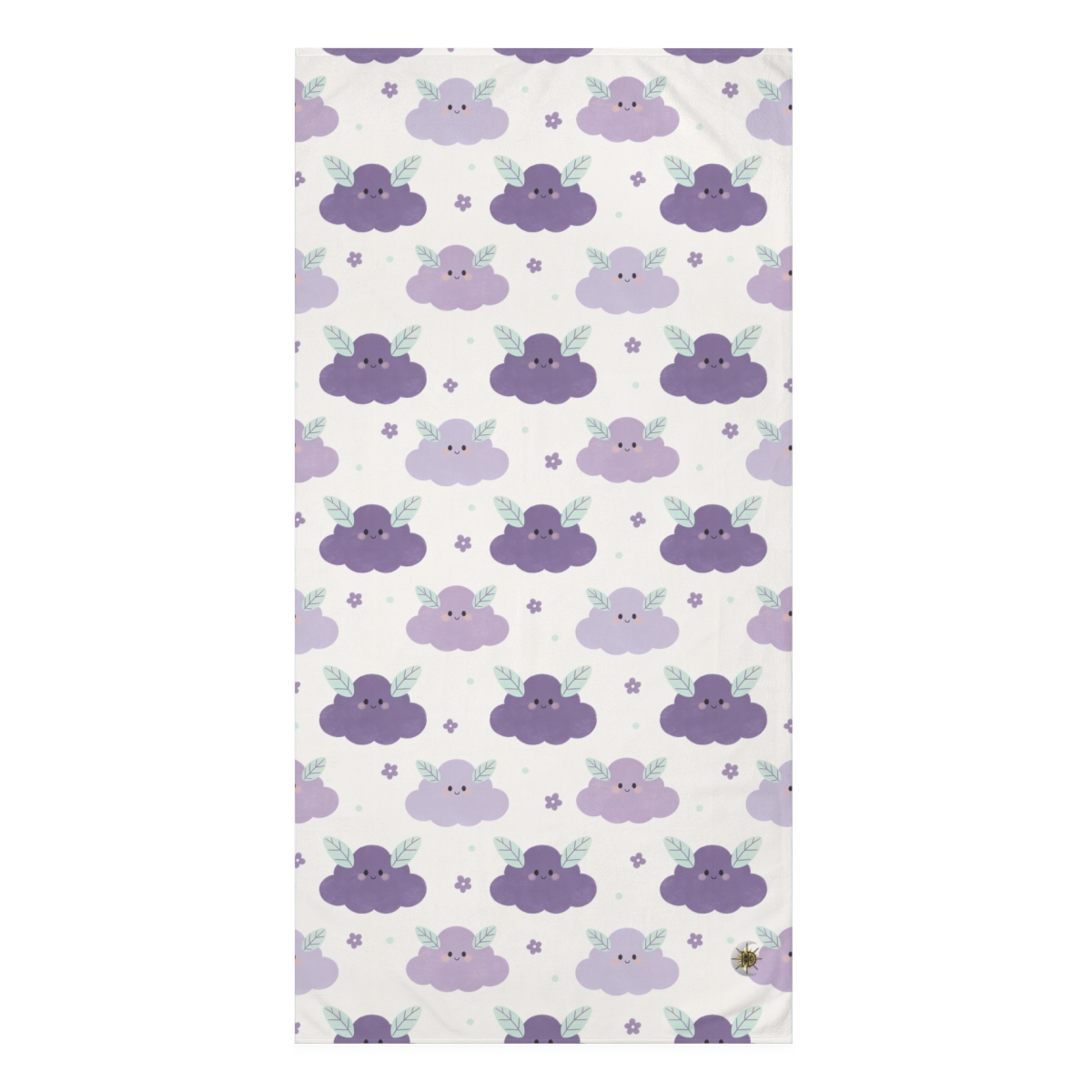 HD Lavender Leafcloud Mink-Cotton Bath Towel
