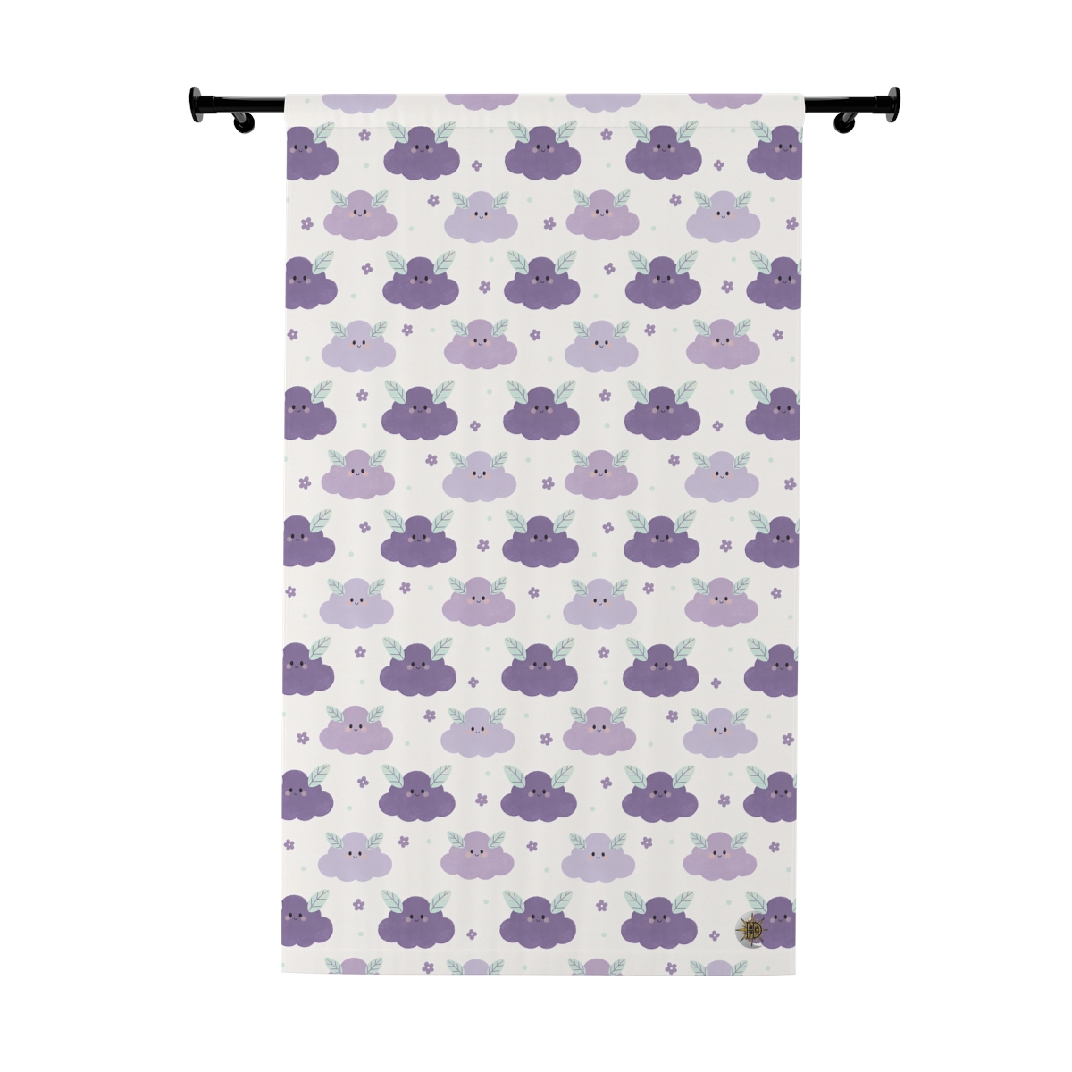 HD Lavender Leafcloud Blackout Window Curtain Panel