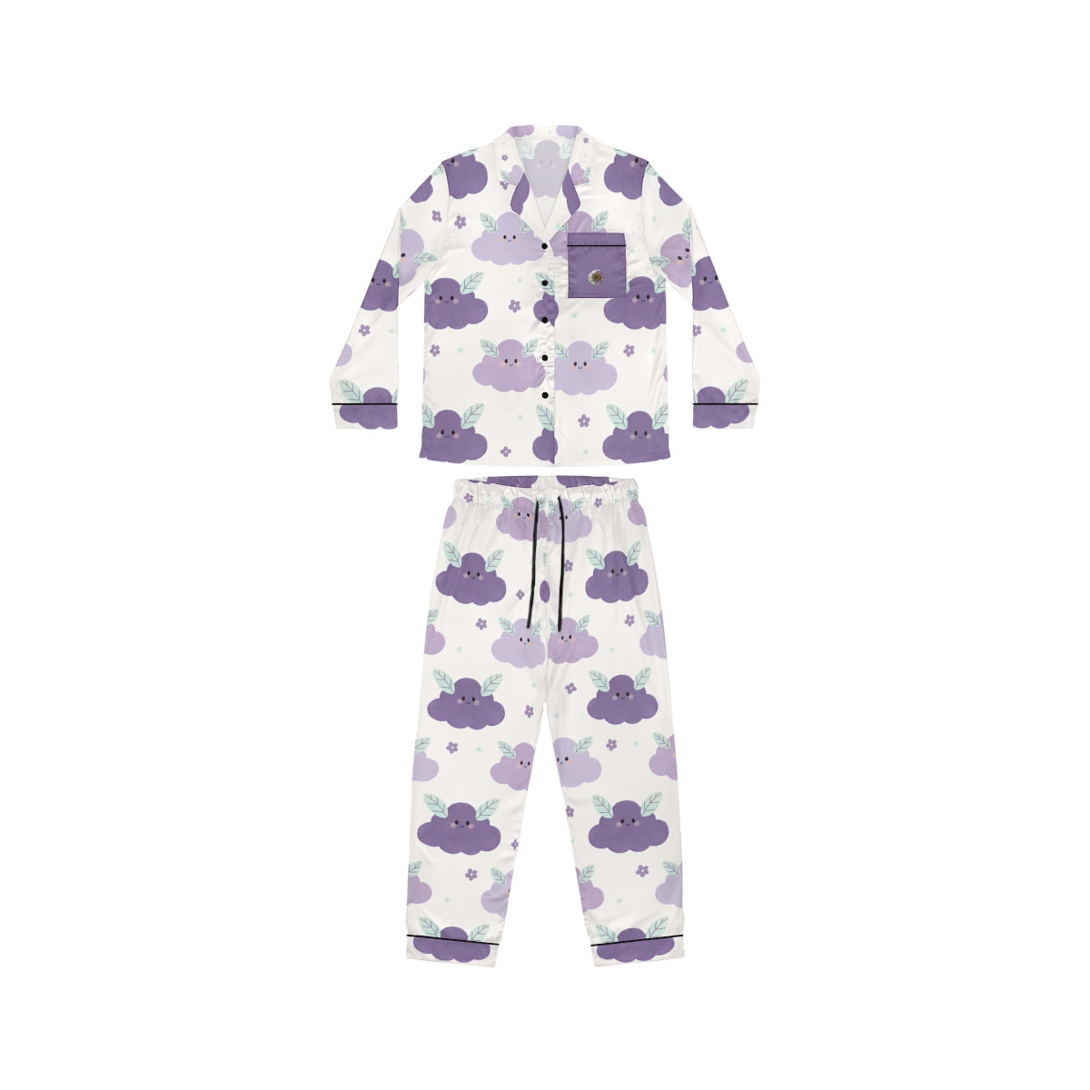 HD Lavender Leafcloud Women’s Satin Pajama Set