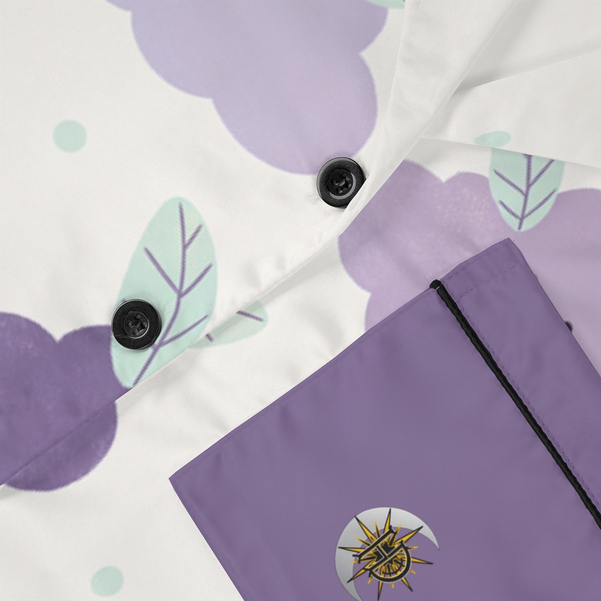 HD Lavender Leafcloud Women’s Satin Pajama Set — additional view