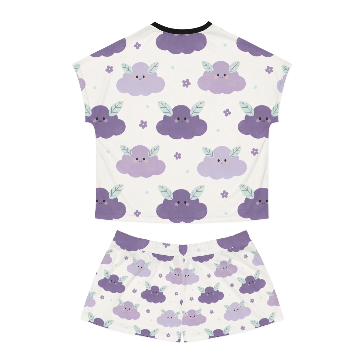 HD Lavender Leafcloud Women’s Short Pajama Set — additional view