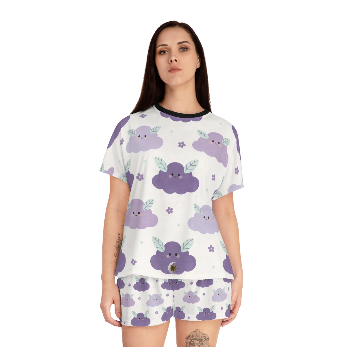HD Lavender Leafcloud Women’s Short Pajama Set — additional view