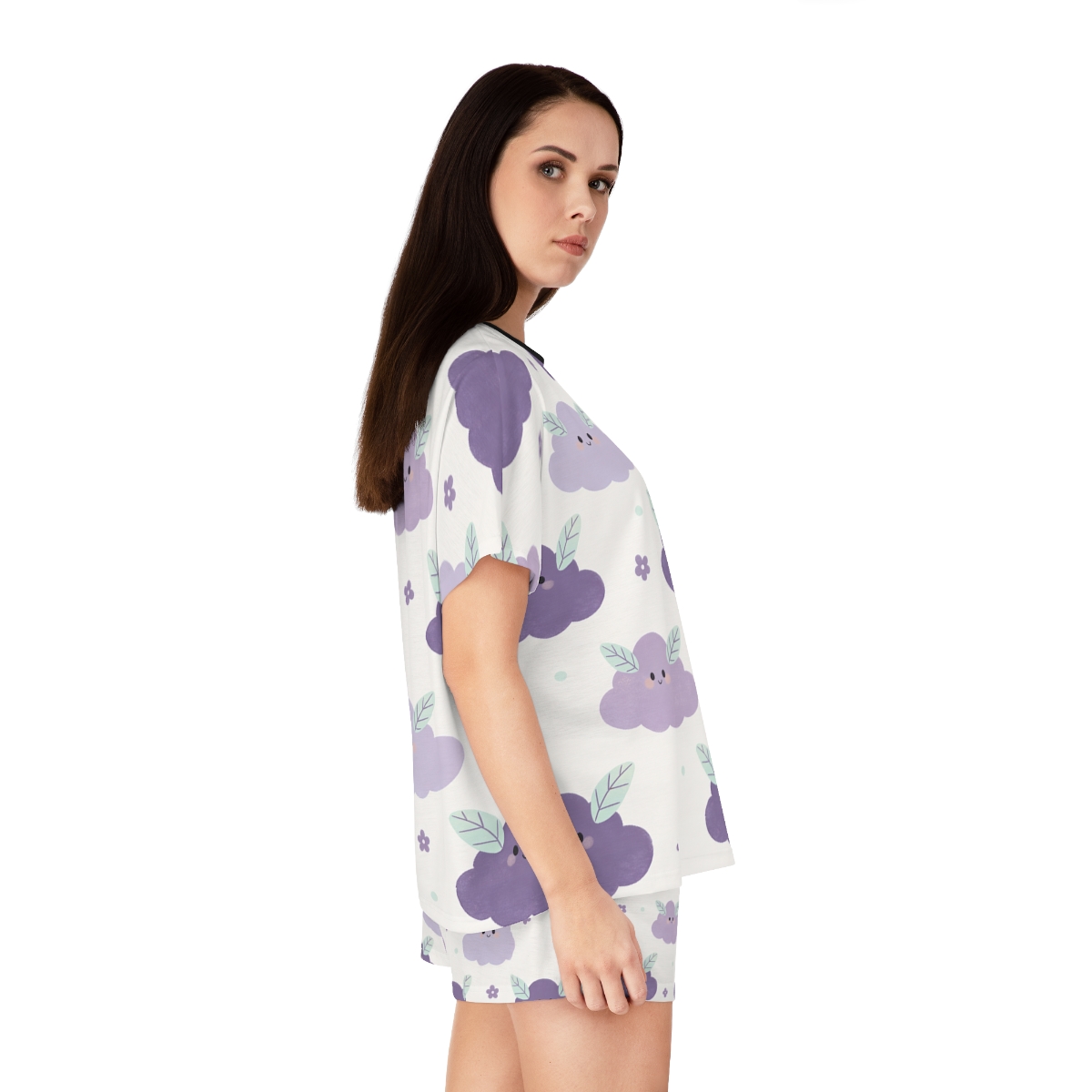 HD Lavender Leafcloud Women’s Short Pajama Set — additional view