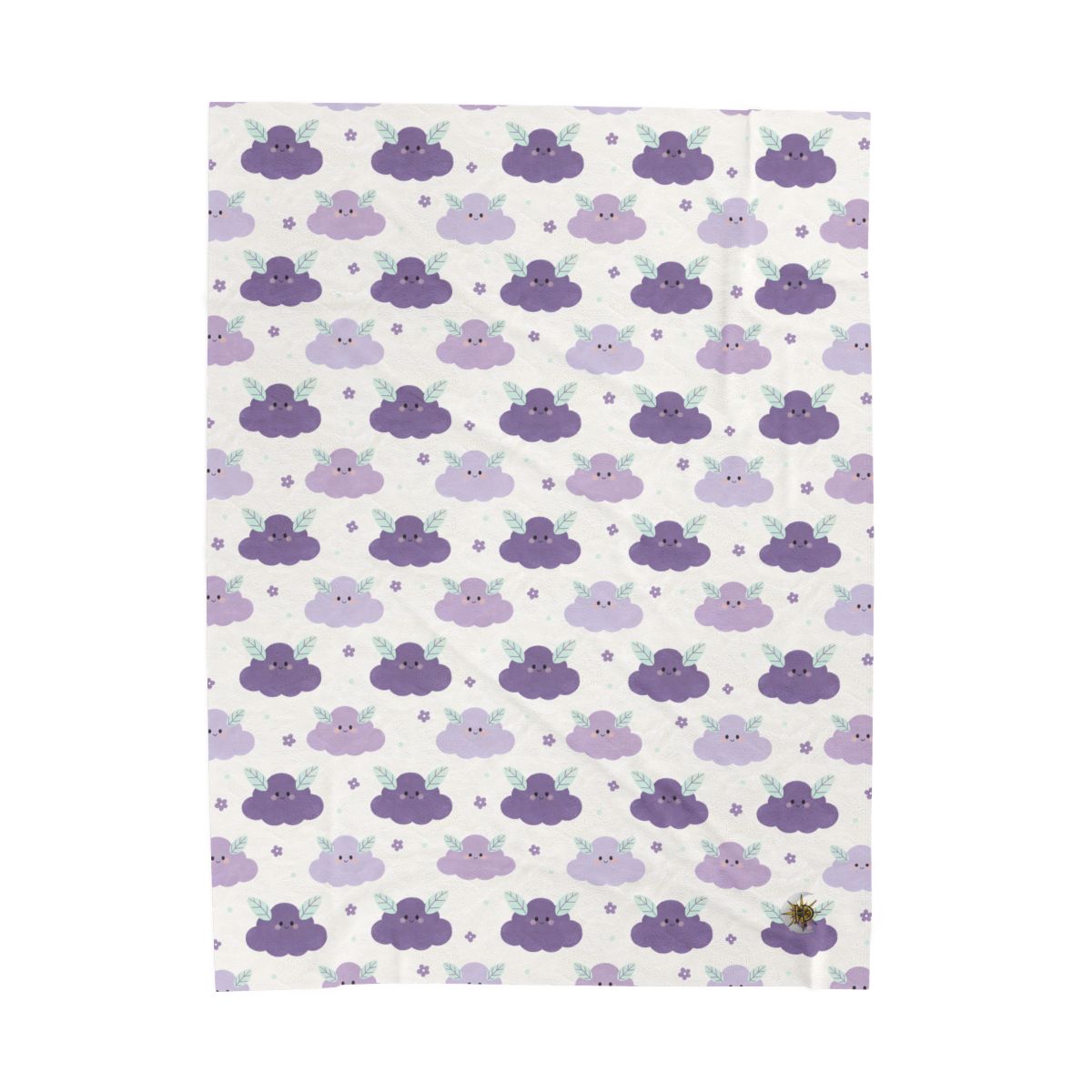 HD Lavender Leafcloud Velveteen Plush Blanket — additional view