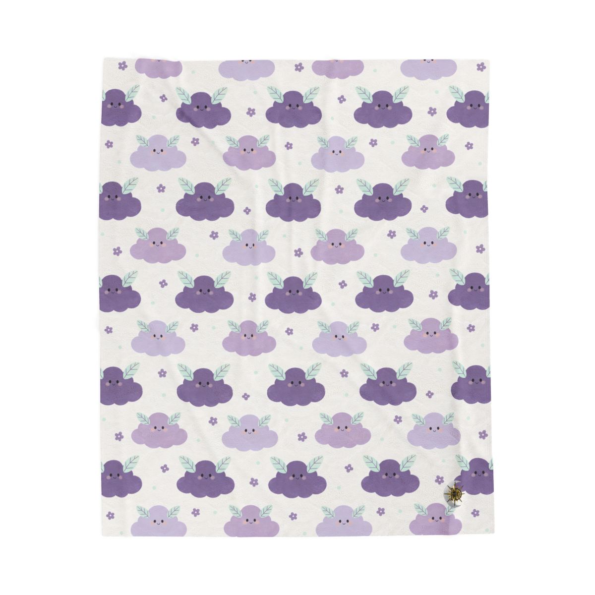 HD Lavender Leafcloud Velveteen Plush Blanket — additional view