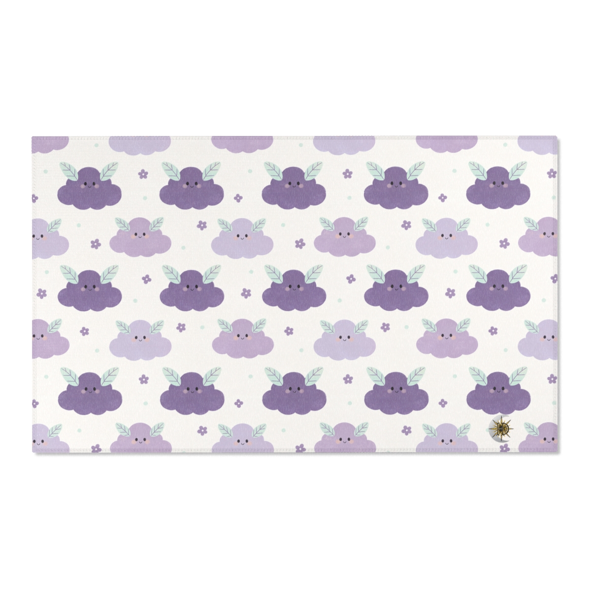 HD Lavender Leafcloud Polyester Chenille Area Rug — additional view