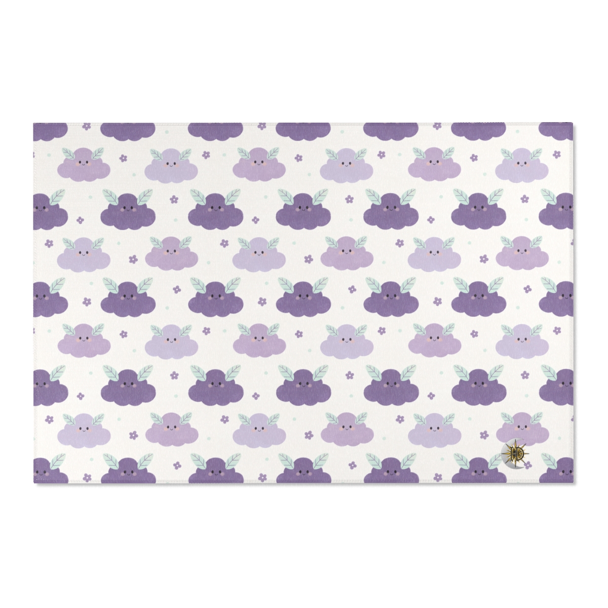HD Lavender Leafcloud Polyester Chenille Area Rug — additional view