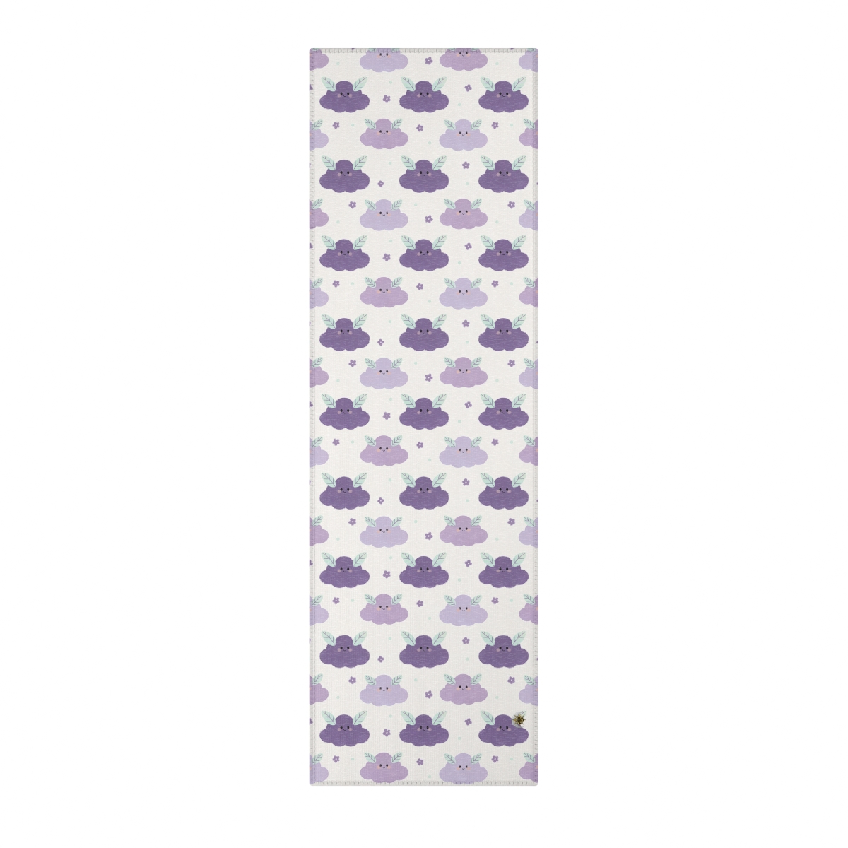 HD Lavender Leafcloud Polyester Chenille Area Rug — additional view