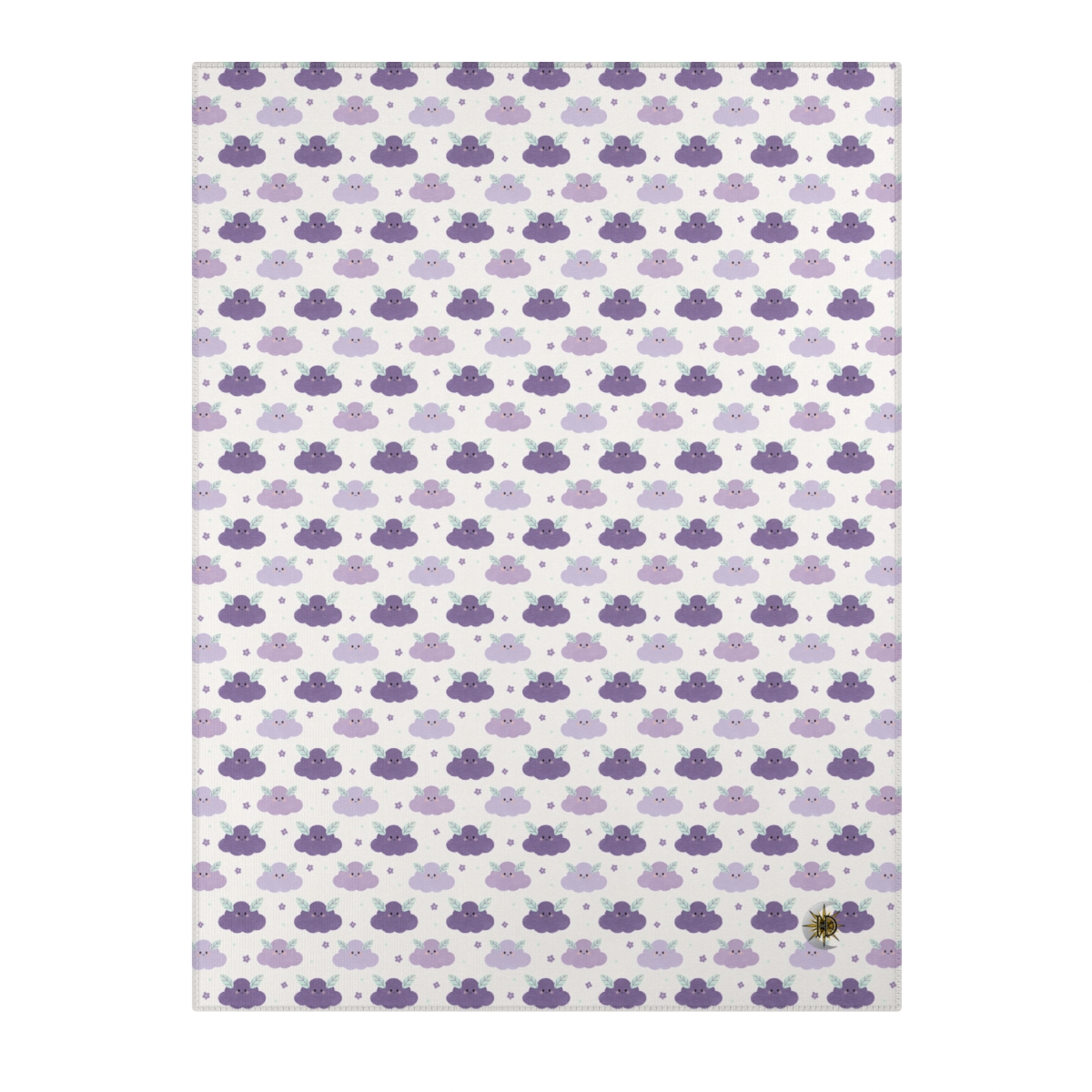 HD Lavender Leafcloud Polyester Chenille Area Rug — additional view