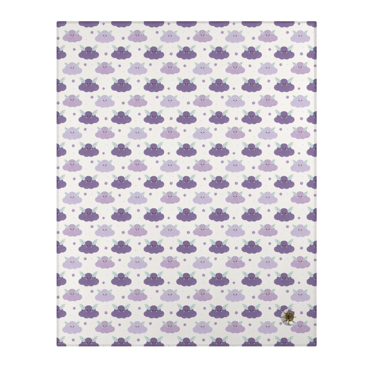 HD Lavender Leafcloud Polyester Chenille Area Rug — additional view